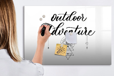 Magnetic writing board Outdoor adventure