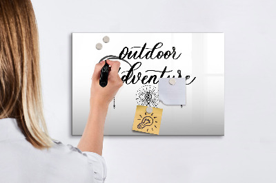 Magnetic writing board Outdoor adventure