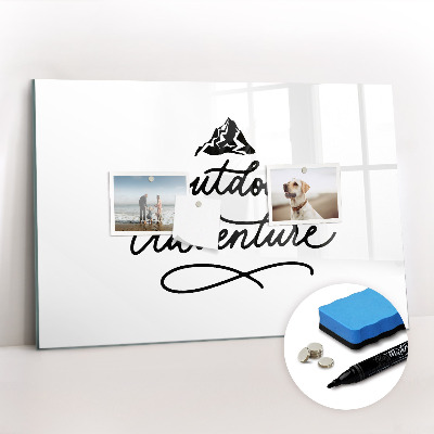 Magnetic board for writing Outdoor adventure