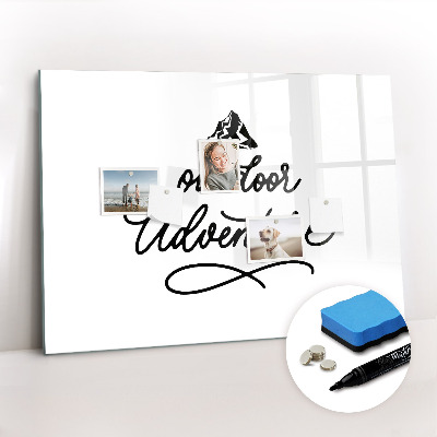Magnetic board for writing Outdoor adventure