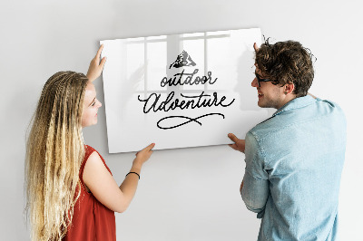 Magnetic board for writing Outdoor adventure