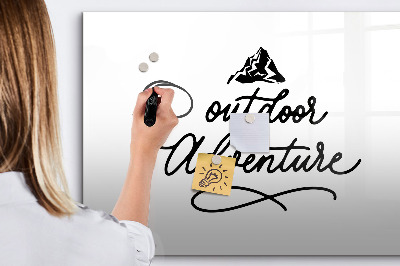 Magnetic board for writing Outdoor adventure