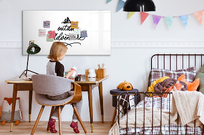 Magnetic board for writing Outdoor adventure