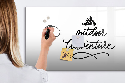 Magnetic board for writing Outdoor adventure