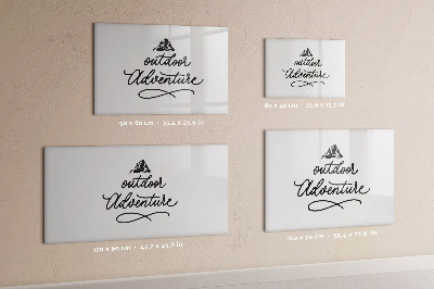 Magnetic board for writing Outdoor adventure