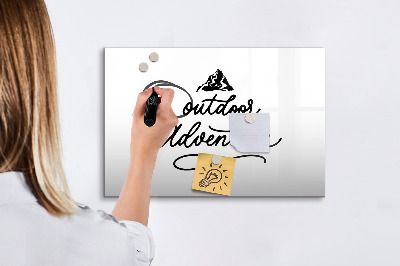 Magnetic board for writing Outdoor adventure