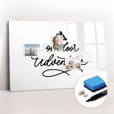 Magnetic board for writing Outdoor adventure