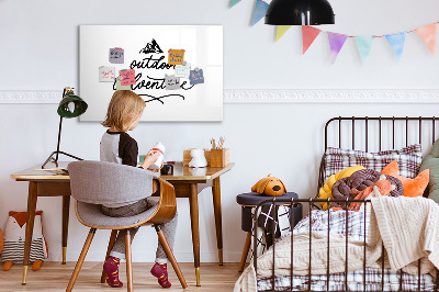 Magnetic board for writing Outdoor adventure