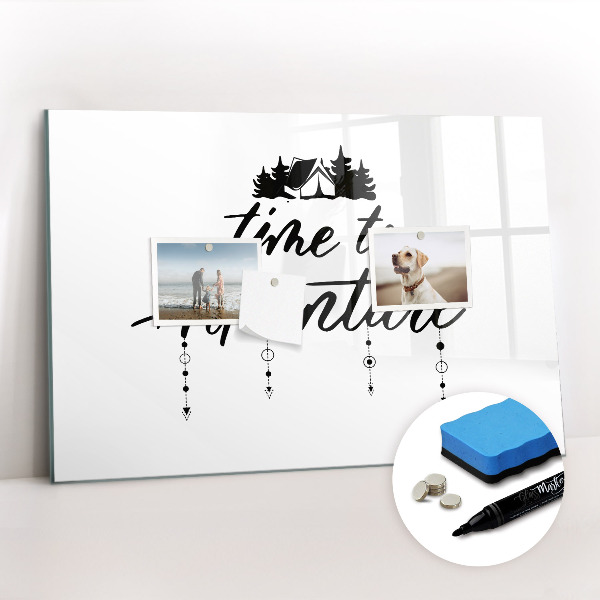Magnetic board for drawing Time for an adventure