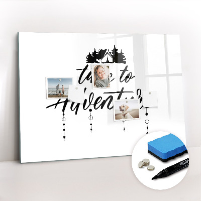 Magnetic board for drawing Time for an adventure