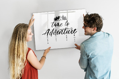 Magnetic board for drawing Time for an adventure