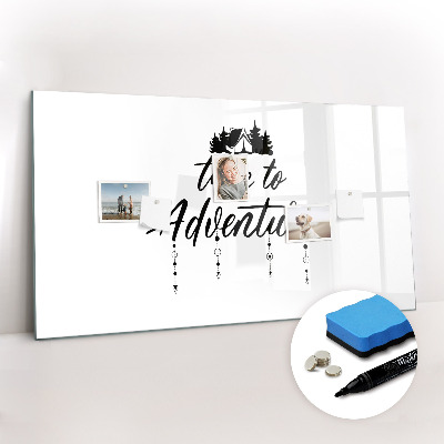 Magnetic board for drawing Time for an adventure