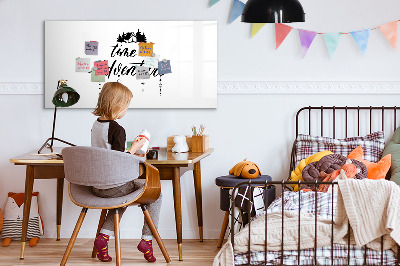 Magnetic writing board Time for an adventure