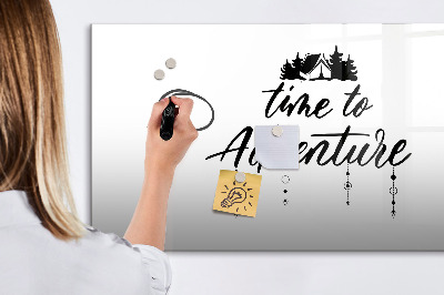 Magnetic board for drawing Time for an adventure