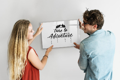 Magnetic board for drawing Time for an adventure