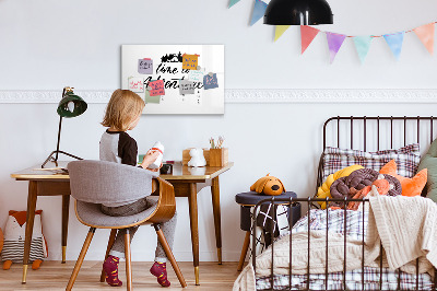 Magnetic board for drawing Time for an adventure
