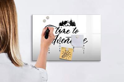Magnetic board for drawing Time for an adventure
