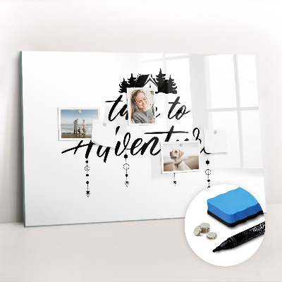 Magnetic board for drawing Time for an adventure