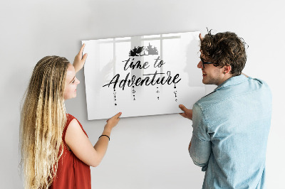 Magnetic board for drawing Time for an adventure
