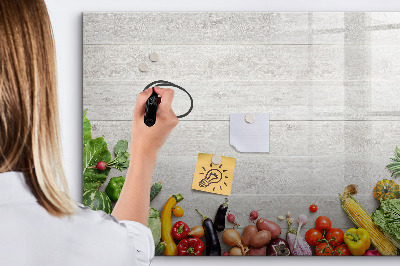 Magnetic board for drawing Vegetables on the table