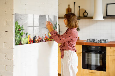 Magnetic erase board Vegetables on the table