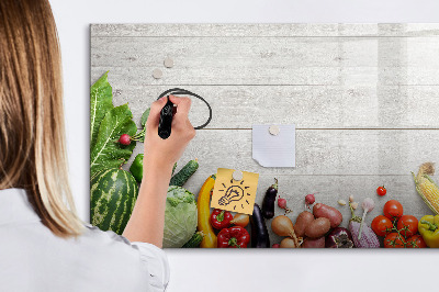 Magnetic board for drawing Vegetables on the table