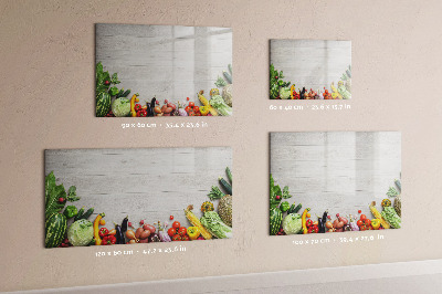 Magnetic erase board Vegetables on the table