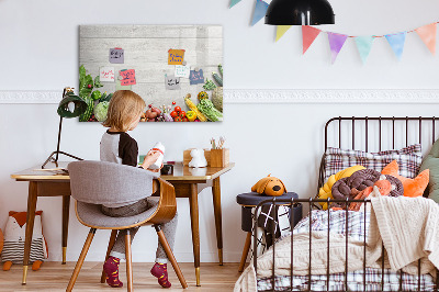 Magnetic board for drawing Vegetables on the table