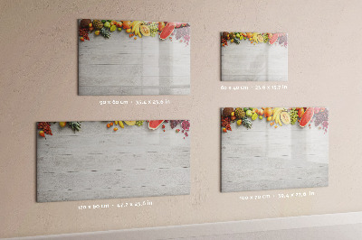 Magnetic board for writing Fruit on the table