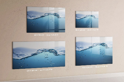 Magnetic erase board Close-up of water