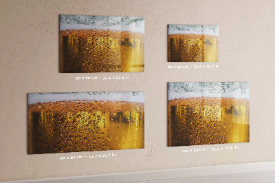 Magnetic writing board with marker A mug of beer