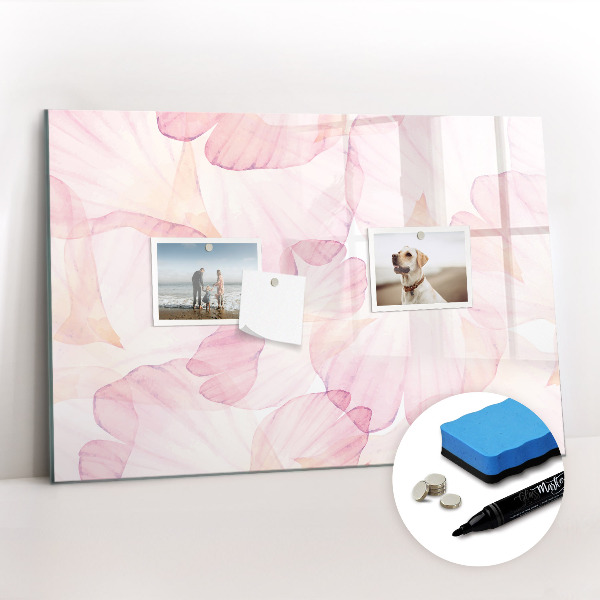 Magnetic erase board Watercolor petals