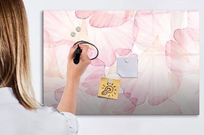 Magnetic erase board Watercolor petals