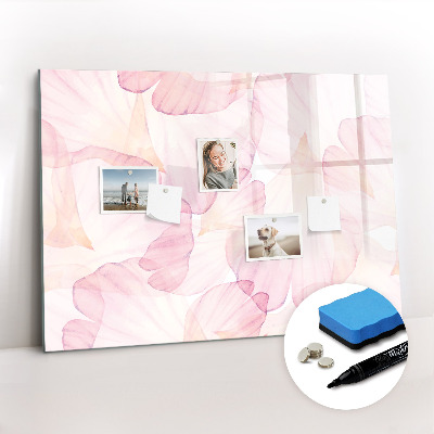 Magnetic erase board Watercolor petals