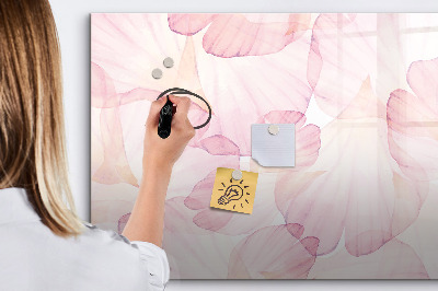 Magnetic erase board Watercolor petals