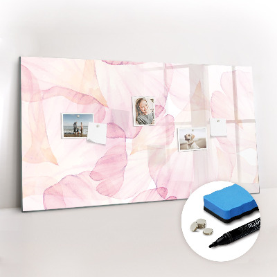 Magnetic erase board Watercolor petals