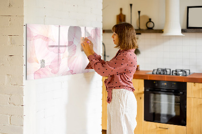 Magnetic writing board Watercolor petals