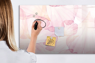 Magnetic erase board Watercolor petals