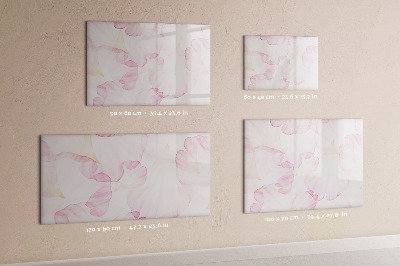 Magnetic erase board Watercolor petals