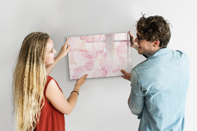 Magnetic erase board Watercolor petals