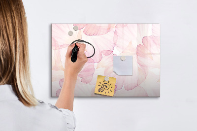 Magnetic erase board Watercolor petals