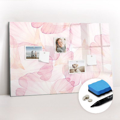 Magnetic writing board Watercolor petals