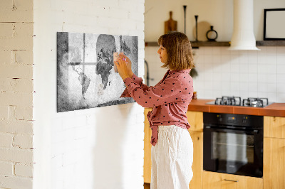 Magnetic board for drawing World Map