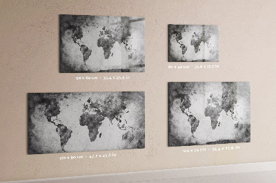 Magnetic writing board World map