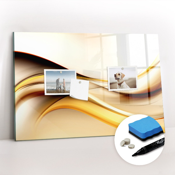 Magnetic erase board Abstract wave