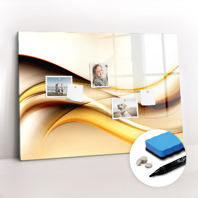 Magnetic erase board Abstract wave