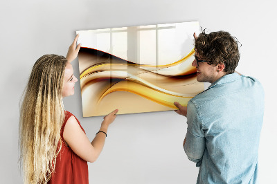 Magnetic erase board Abstract wave
