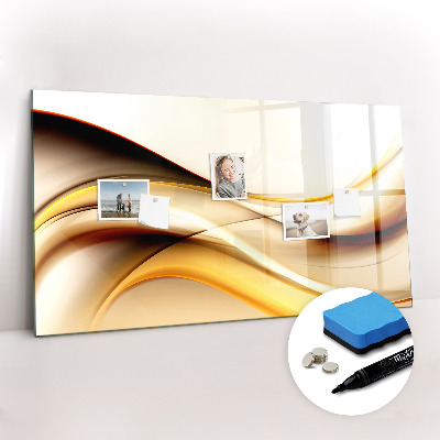 Magnetic erase board Abstract wave