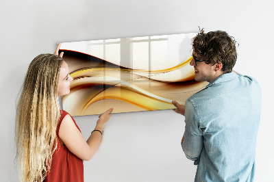 Magnetic erase board Abstract wave
