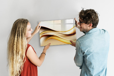 Magnetic erase board Abstract wave
